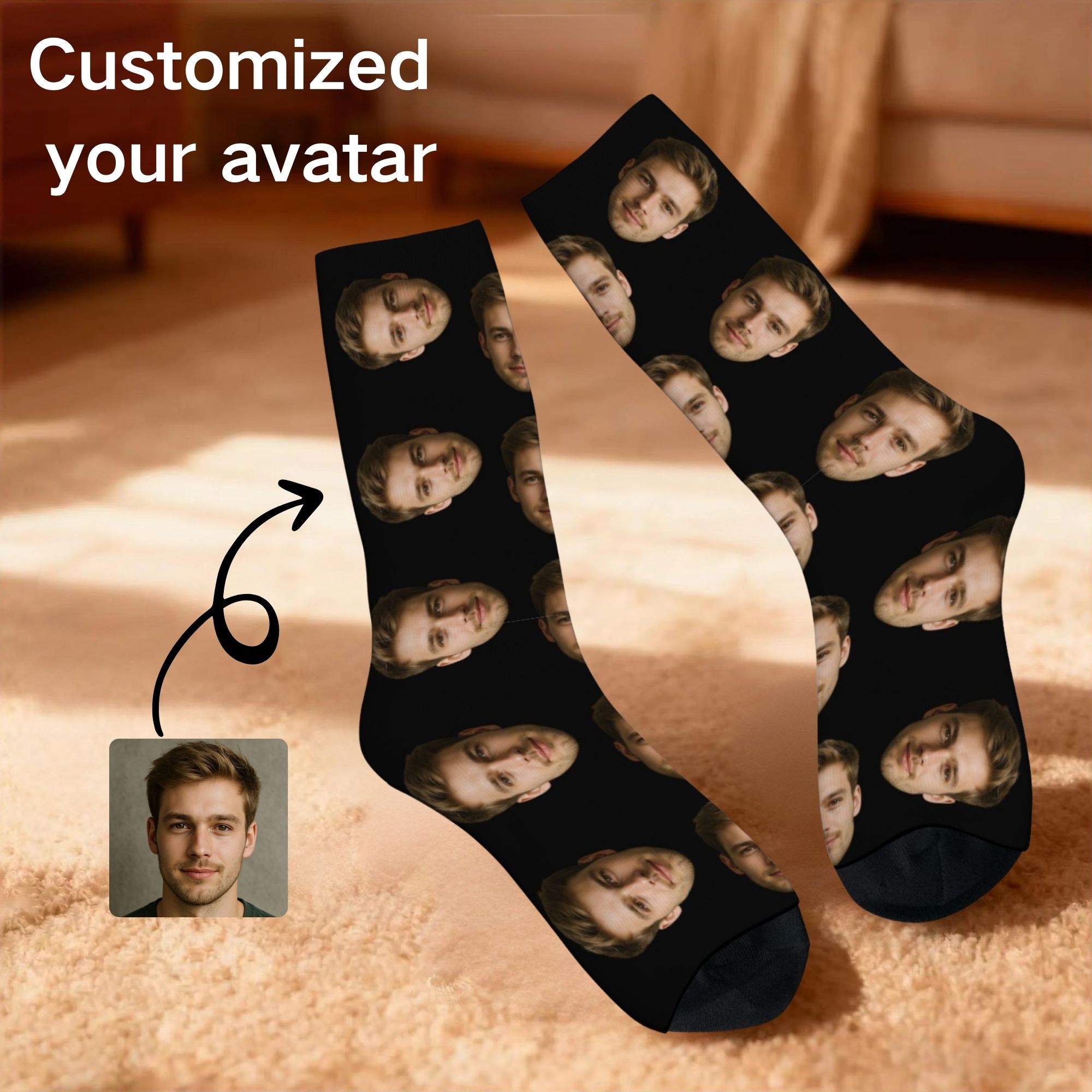 3D Printing Design Free - Funny Personalized Face Photo Custom Socks