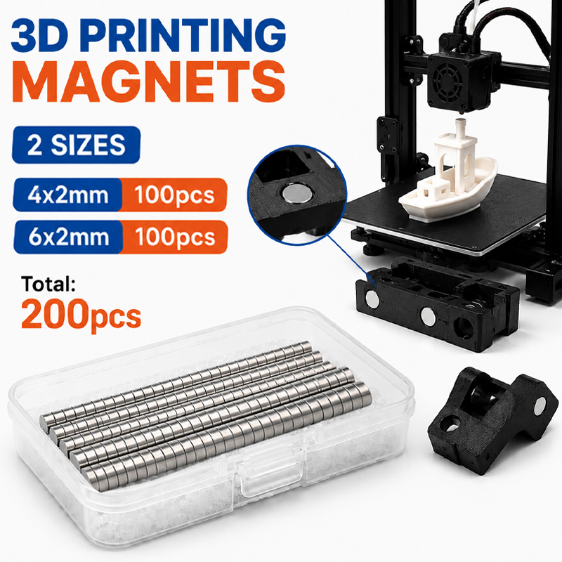 Enclosure 3D Printing - 200pcs/box 3D Printing Magnets Kit For
