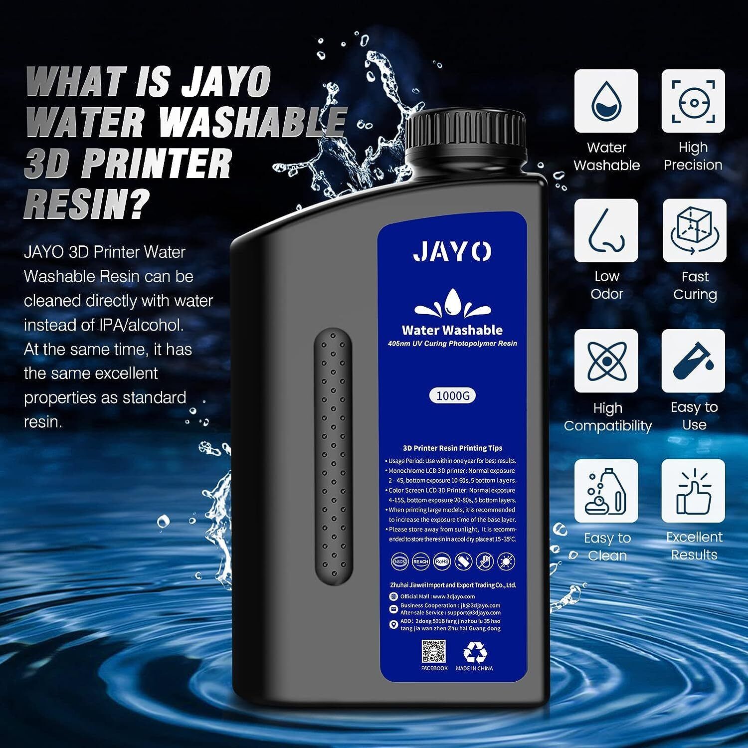 JAYO Standard /ABS-Like/ Water - 3D Printing Uv Resin 评论和价格
