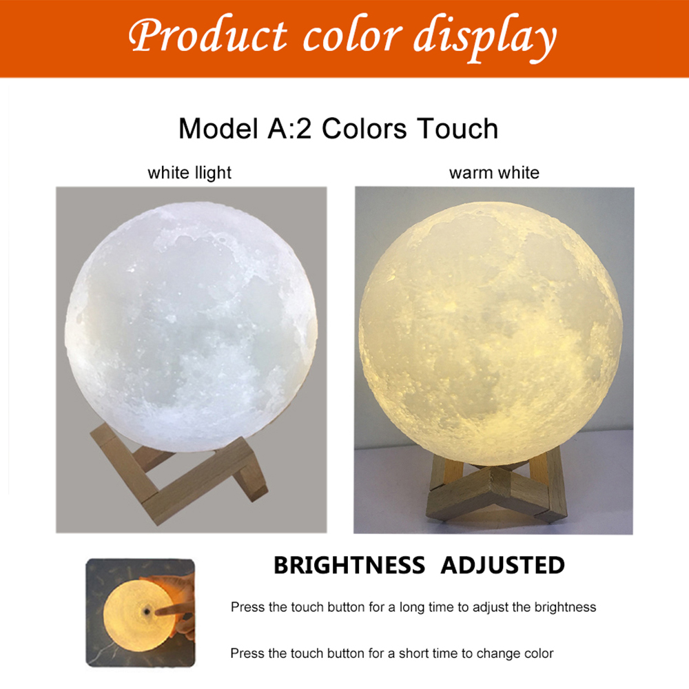 3D Print Moon Lamp Colorful Ch - 3D Printing Lamp 评论和价格