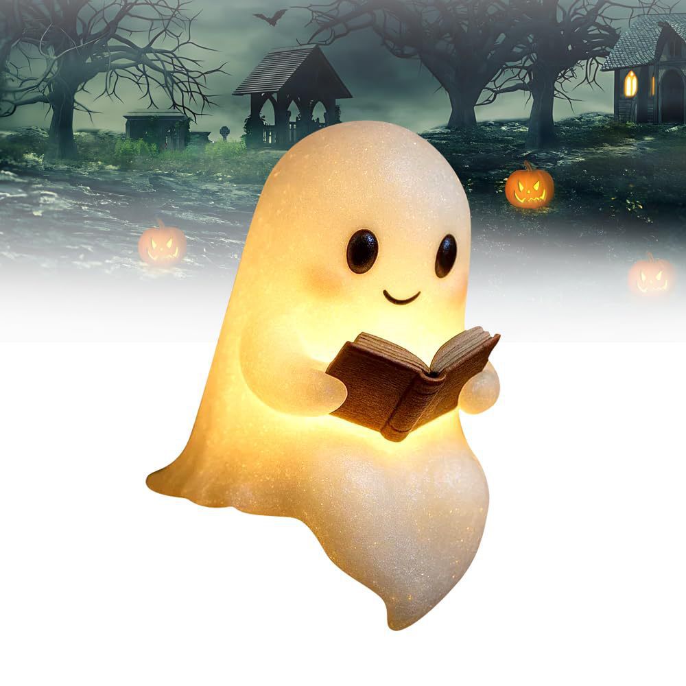 New Cute Ghost Reading Book La - 3D Printing Lamp 评论和价格