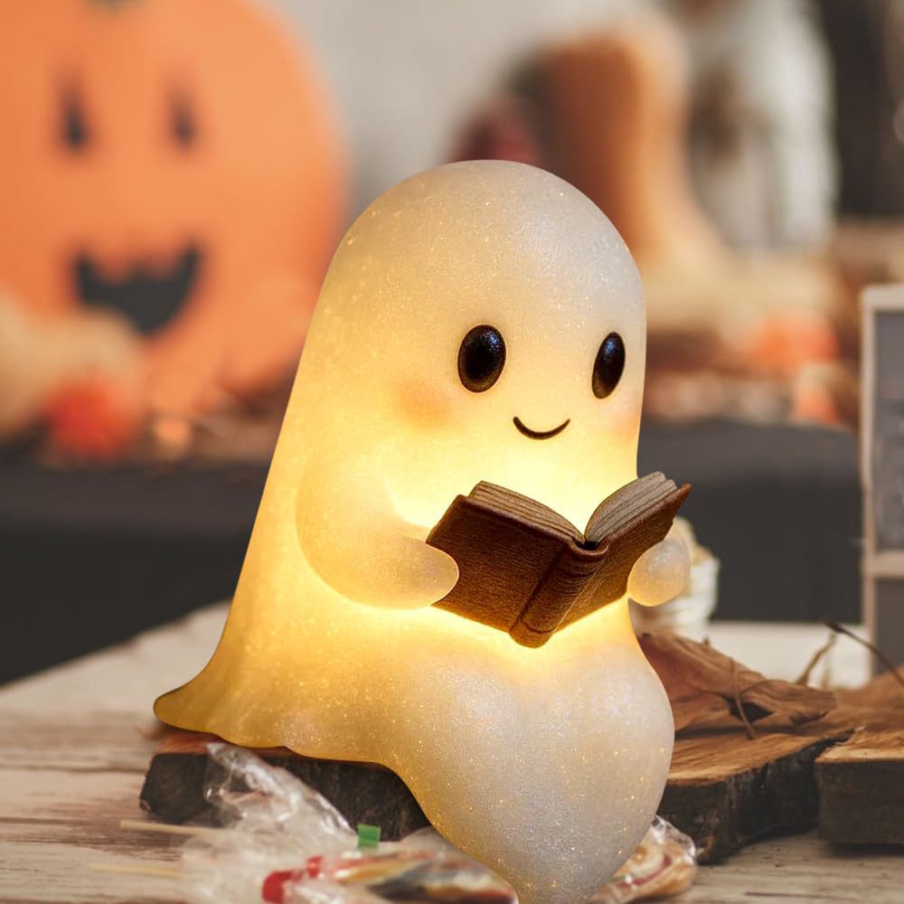 New Cute Ghost Reading Book La - 3D Printing Lamp 评论和价格