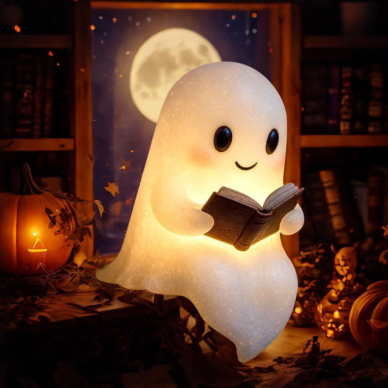 New Cute Ghost Reading Book La - 3D Printing Lamp 评论和价格