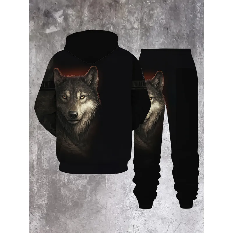 Men's Fashion Sweater Set Wolf - 3D Printing Design Free 评论和价格