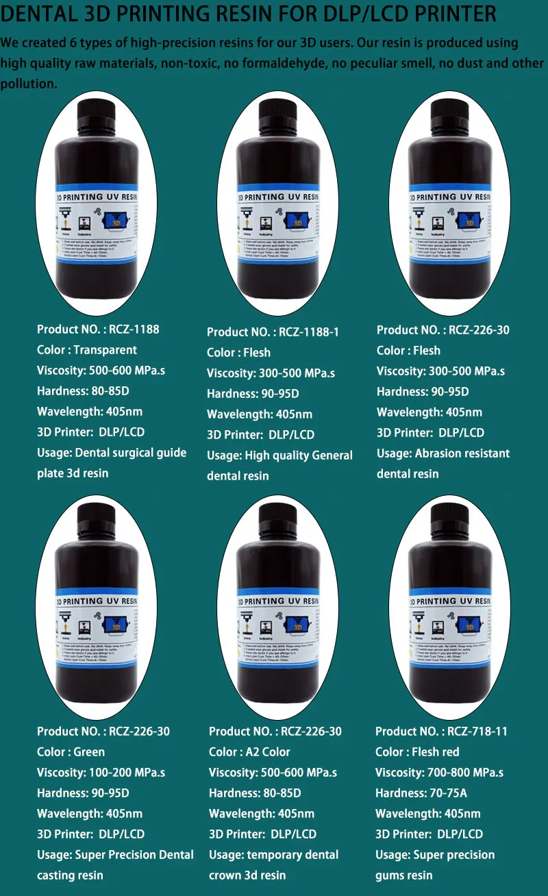 500g/1000g Lab 3D Resins Lab 4 - 3D Printing Uv Resin 评论和价格